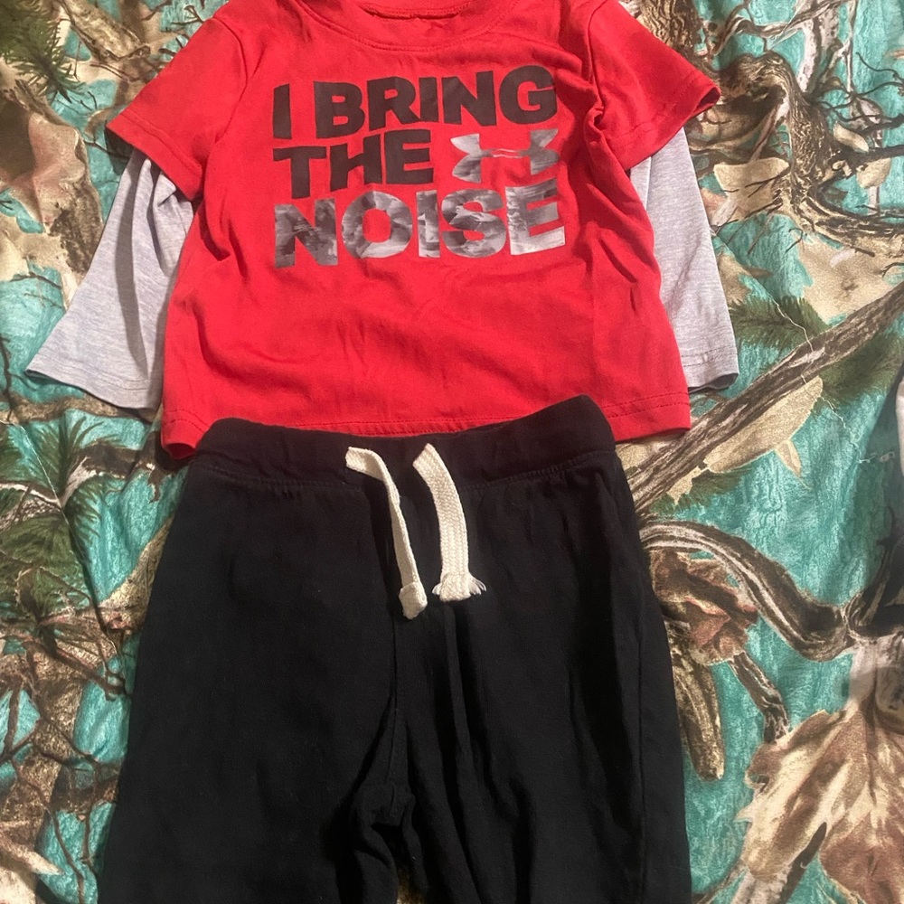 Under armor shirt/ Garanimals bottoms